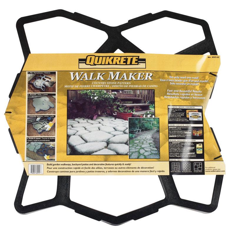 QUIKRETE进口代理批发 Quikrete Walk Maker 再生塑料混凝土石材图案形式 2 英尺宽 X 2 英尺长 24 英寸深