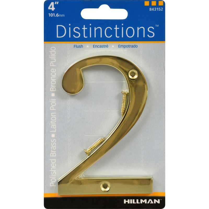 HILLMAN进口代理批发 Hillman Distinctions 4 英寸金锌压铸旋入式数字 2 1 件