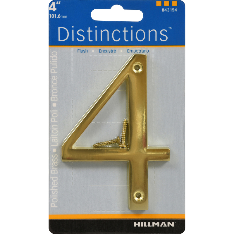 HILLMAN进口代理批发 Hillman Distinctions 4 英寸金锌压铸旋入式数字 4 1 件