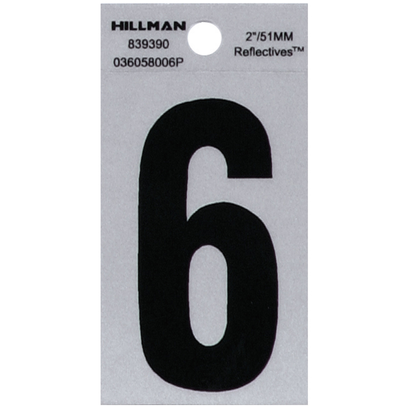 HILLMAN进口代理批发 Hillman 2 英寸反光黑色乙烯基自粘胶 6 号 1 件