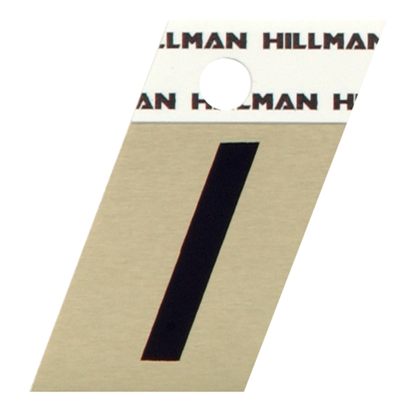 HILLMAN进口代理批发 HILLMAN 1.5 英寸黑色铝质自粘字母 I 1 件