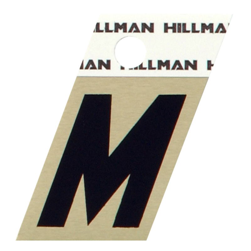 HILLMAN进口代理批发 HILLMAN 1.5 英寸黑色铝制自粘字母 M 1 件