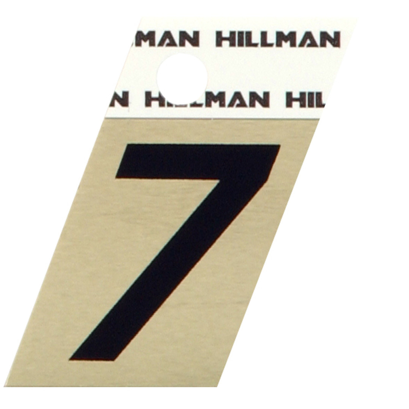 HILLMAN进口代理批发 Hillman 1.5 英寸反光黑色铝自粘 7 号 1 件