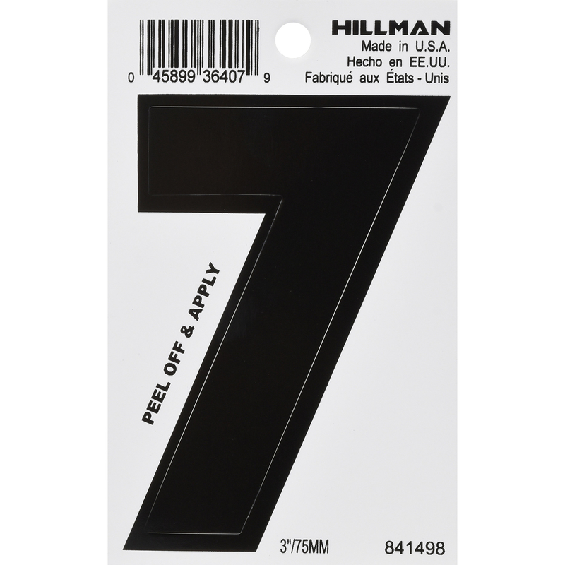 HILLMAN进口代理批发 Hillman 3 英寸黑色乙烯基自粘胶 7 号 1 件