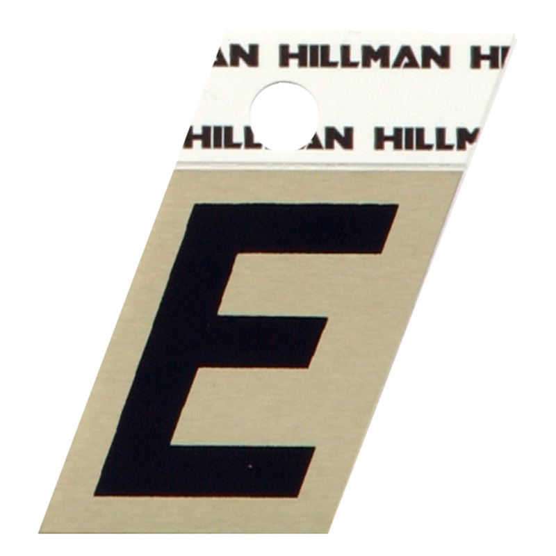 HILLMAN进口代理批发 HILLMAN 1.5 英寸黑色铝质自粘字母 E 1 件