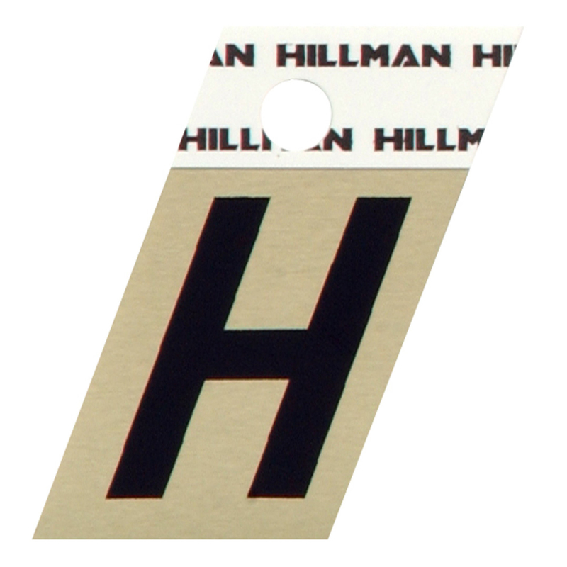 HILLMAN进口代理批发 Hillman 1.5 英寸黑色铝制自粘字母 H 1 件