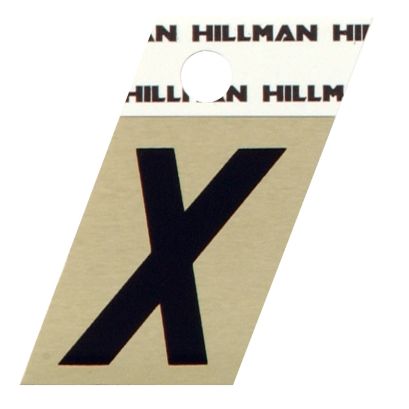 酷牌库|商品详情-HILLMAN进口代理批发 HILLMAN 1.5 英寸黑色铝制自粘字母 X 1 个