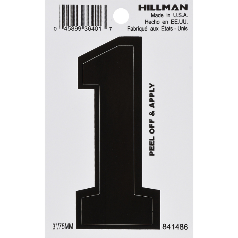 HILLMAN进口代理批发 Hillman 3 英寸黑色乙烯基自粘胶 1 号 1 件