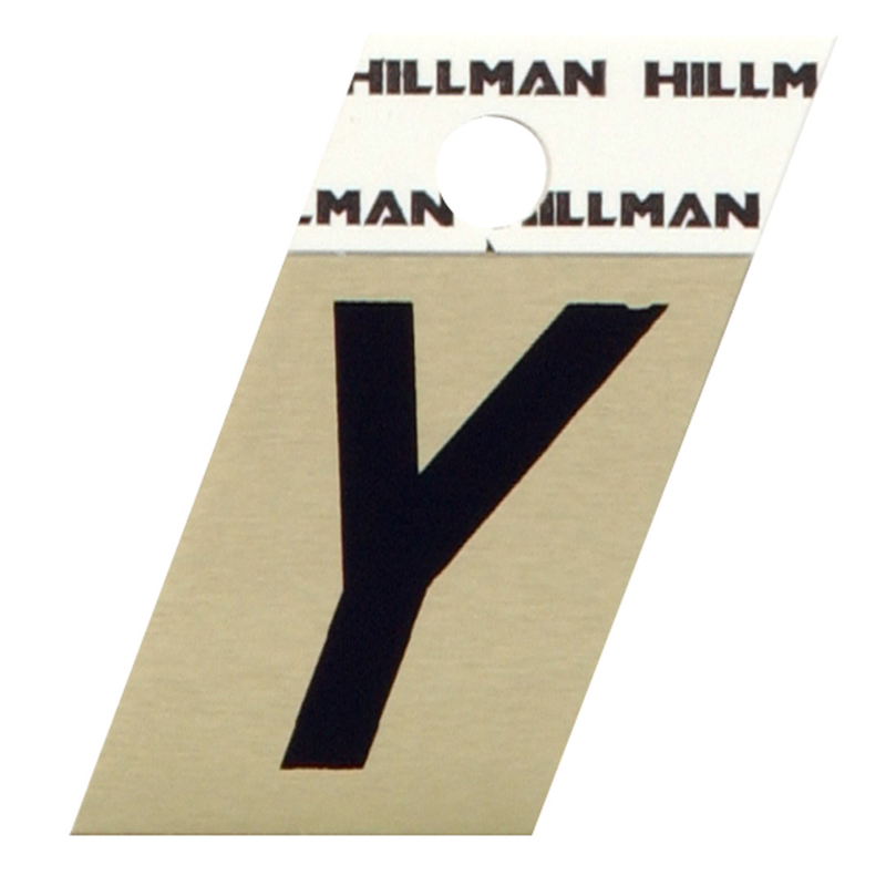 HILLMAN进口代理批发 HILLMAN 1.5 英寸黑色铝制自粘字母 Y 1 件