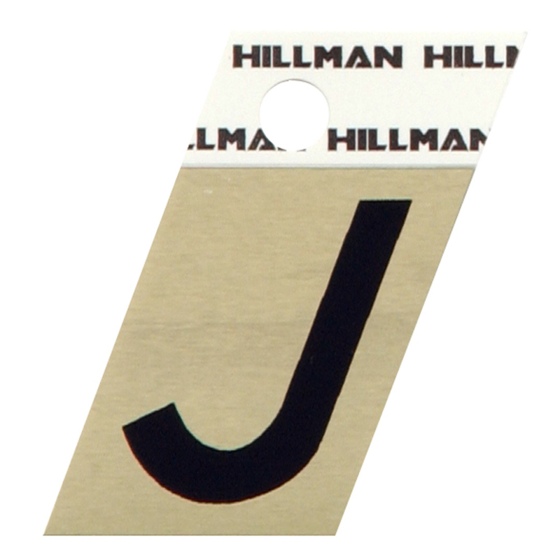 HILLMAN进口代理批发 Hillman 1.5 英寸黑色铝质自粘字母 J 1 件