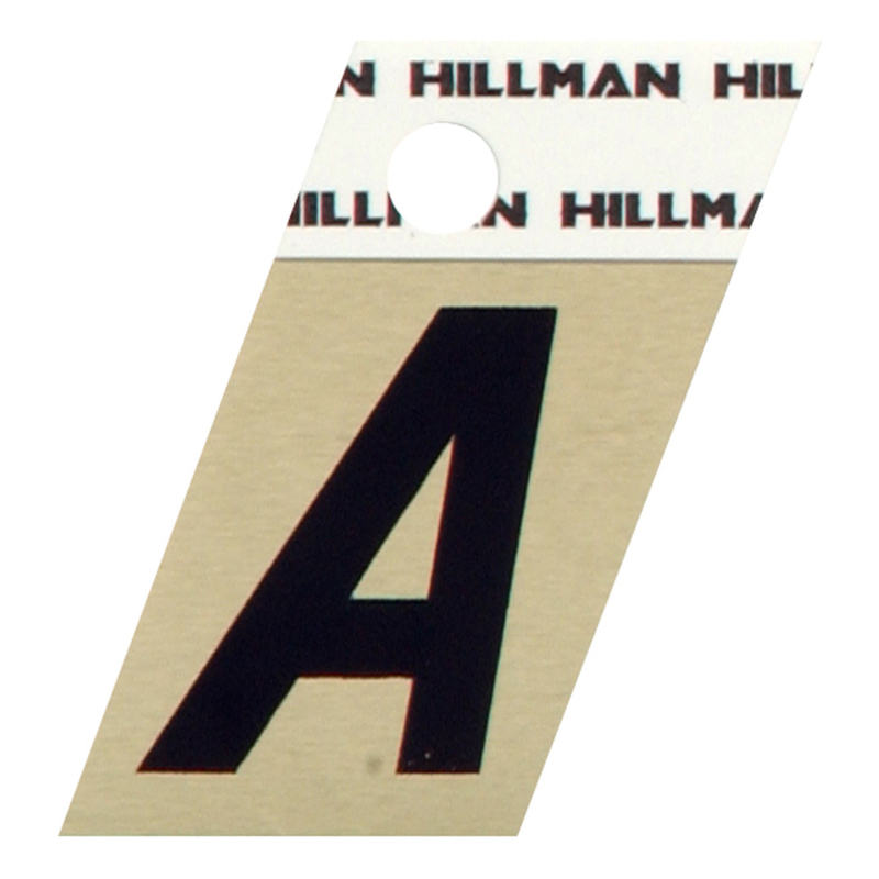 HILLMAN进口代理批发 Hillman 1.5 英寸黑色铝质自粘字母 A 1 件