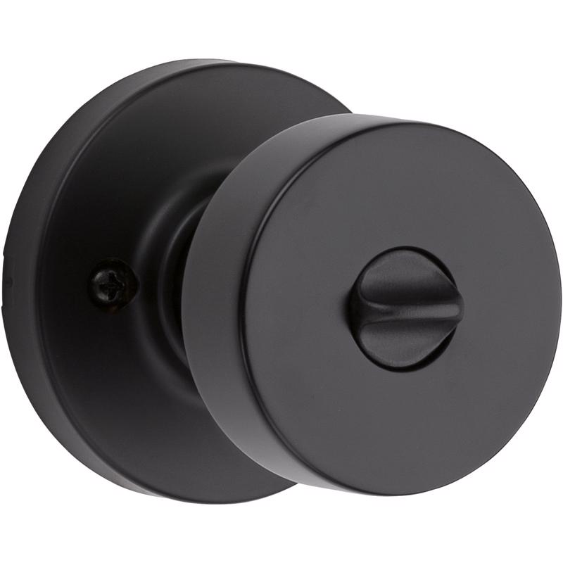 KWIKSET进口代理批发 Kwikset Signature 系列 Pismo 铁黑色入门门把手 KW1 2-1/4 英寸。