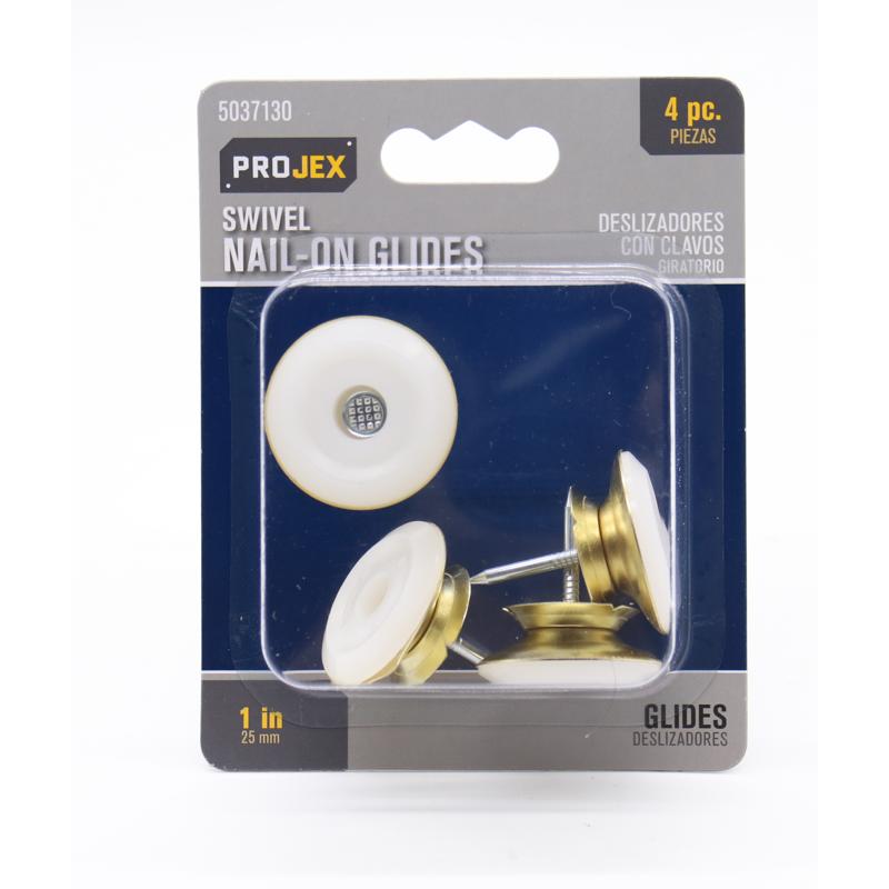 酷牌库|商品详情-PROJEX进口代理批发 Projex Gold 1 英寸钉式黄铜旋转滑动件 4 个装