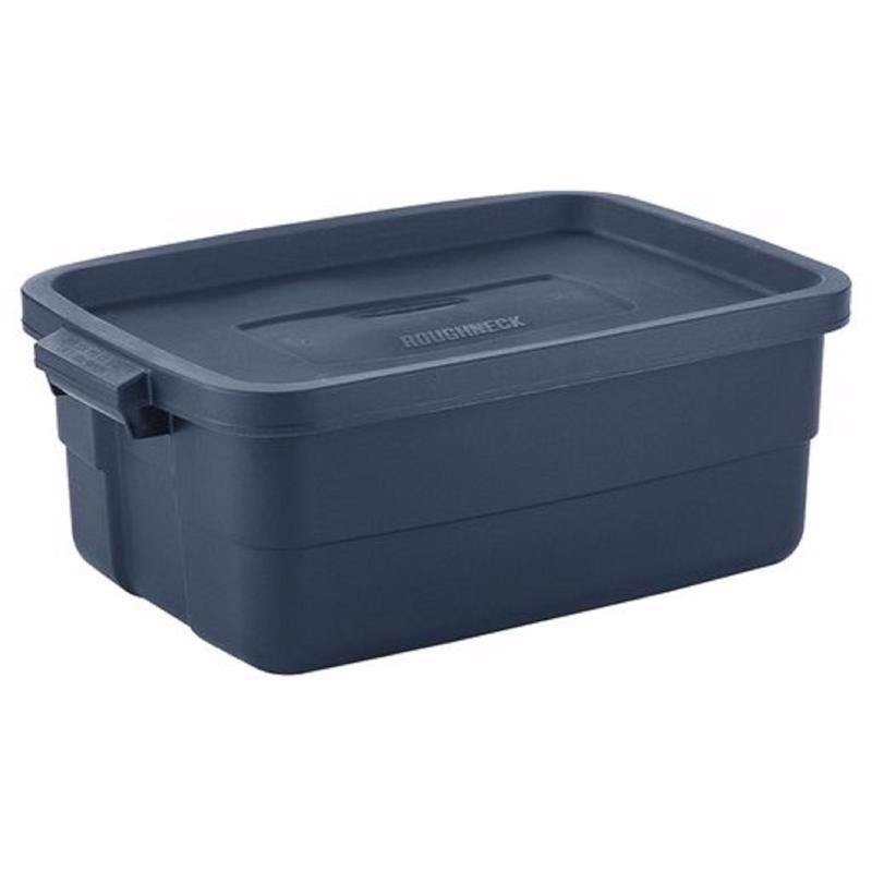 酷牌库|商品详情-RUBBERMAID进口代理批发 Rubbermaid Roughneck 10 加仑海军蓝储物盒 8.875 英寸（高） 15.875 英寸（宽） 23.875 英寸（深） 可堆叠