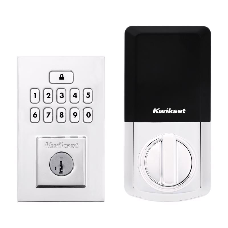 KWIKSET进口代理批发 Kwikset SmartCode 抛光铬金属电子门锁