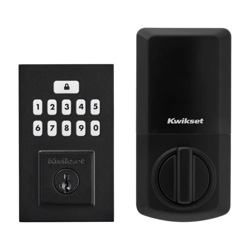 酷牌库|商品详情-KWIKSET进口代理批发 Kwikset SmartCode 哑光黑色金属电子门锁