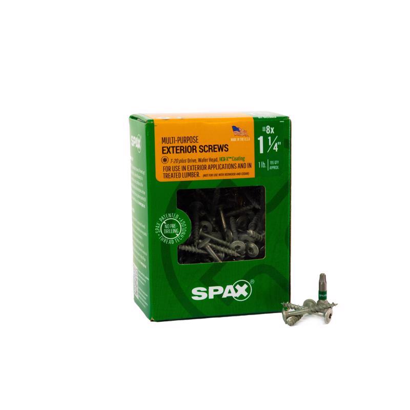 SPAX进口代理批发 SPAX 多材料 8 英寸 X 1-1/4 英寸长 T-20+ 圆头锯齿状结构螺钉