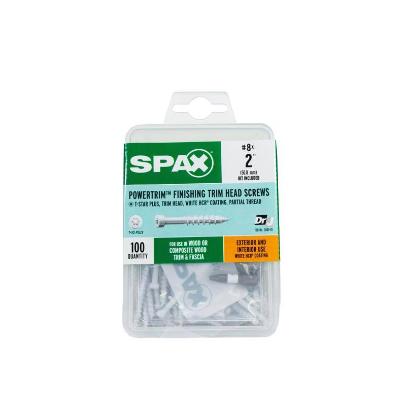 SPAX进口代理批发 SPAX PowerTrim 8 号标签 X 2 英寸 L 星形装饰头锯齿状装饰螺丝