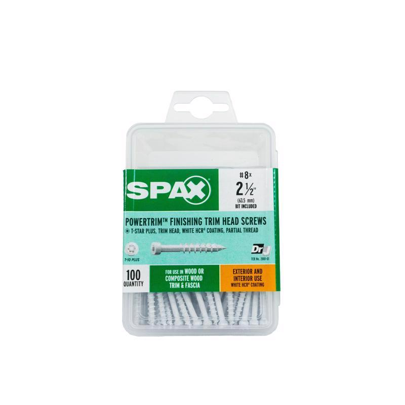 SPAX进口代理批发 SPAX PowerTrim 8 号标签 X 2-1/2 英寸 L 星形装饰头锯齿状装饰螺丝