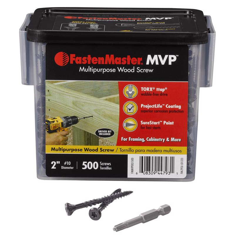 THE FASTENMASTER MVP进口代理批发 FastenMaster MVP 2 英寸 L Torx Ttap 自攻木螺钉 500 个/包