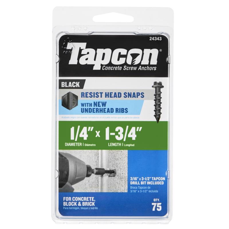 TAPCON进口代理批发 Tapcon 1/4 英寸 X 1-3/4 英寸 L 六角驱动六角头高/低混凝土螺钉