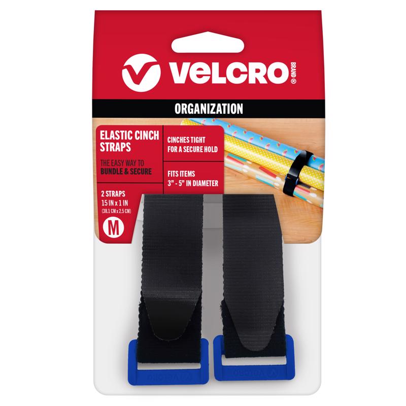 VELCRO BRAND进口代理批发 VELCRO 品牌中号尼龙捆绑带 15 英寸长 2 包