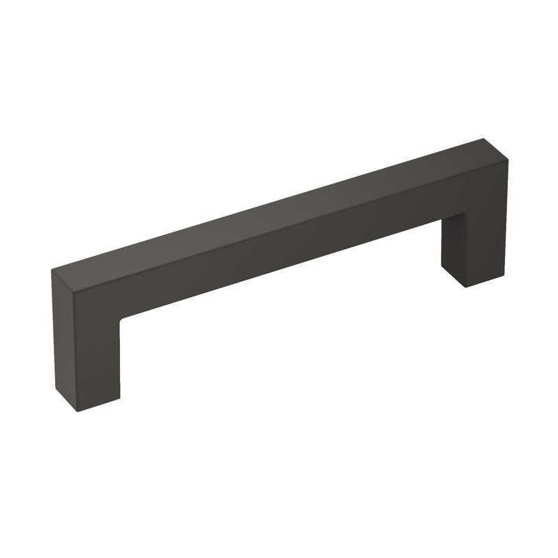 Amerock Monument 3.75 In. Matte Black Cabinet Pull, Contemporary Design, Aluminum