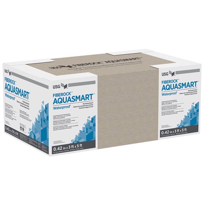 United States Gypsum Fiberock 60 in. H X 36 in. W X 0.42 in. D Tile Backerboard