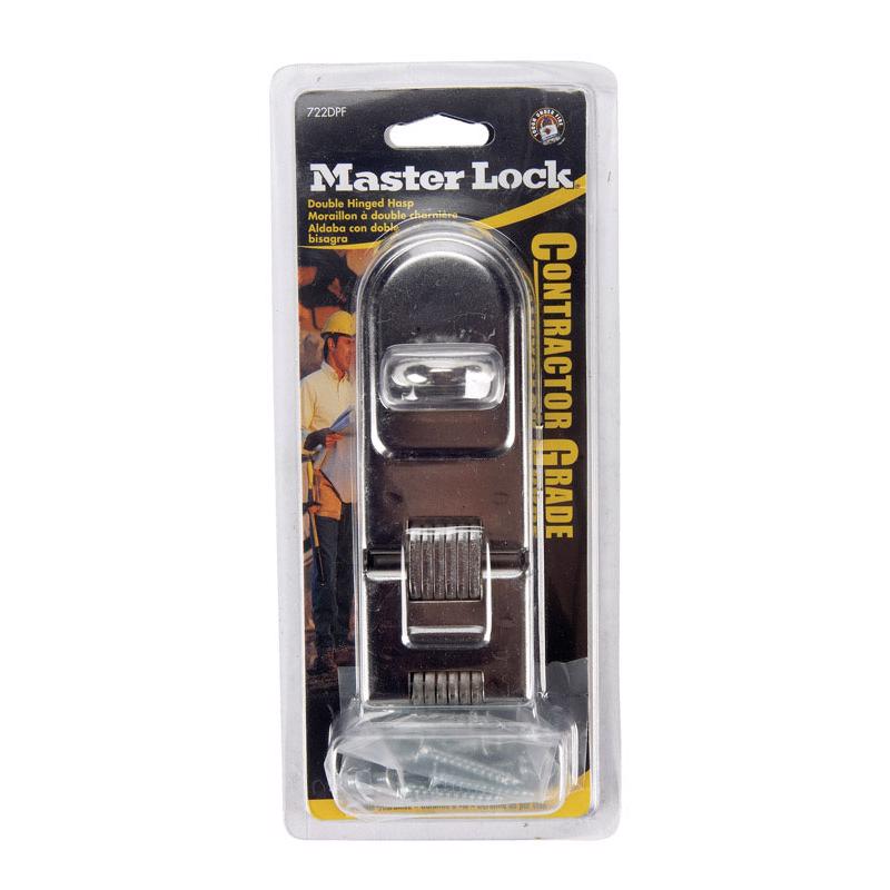 Master Lock High Security Hasp - Zinc Plated Cast Steel Locking Staple For Gates, Sheds, Cabinets
