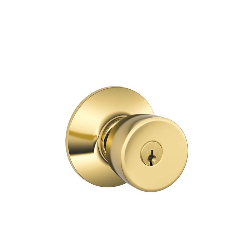 酷牌库|商品详情-SCHLAGE进口代理批发 Schlage Bell 亮黄铜入户门把手 1-3/4 英寸