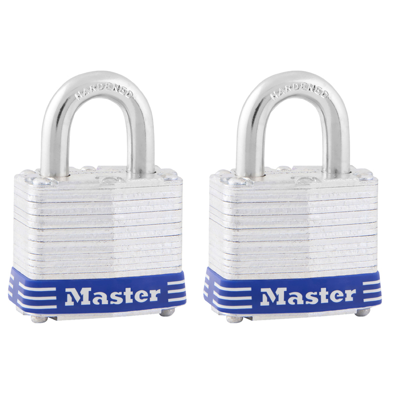 MASTERLOCK进口代理批发 玛斯特锁 1-5/16 英寸 HX 1-9/16 英寸 W 层压钢双锁外部挂锁