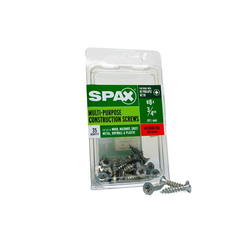 SPAX进口代理批发 SPAX 多材料 8 号标签 X 3/4 英寸 L Unidrive 平头锯齿状结构螺钉