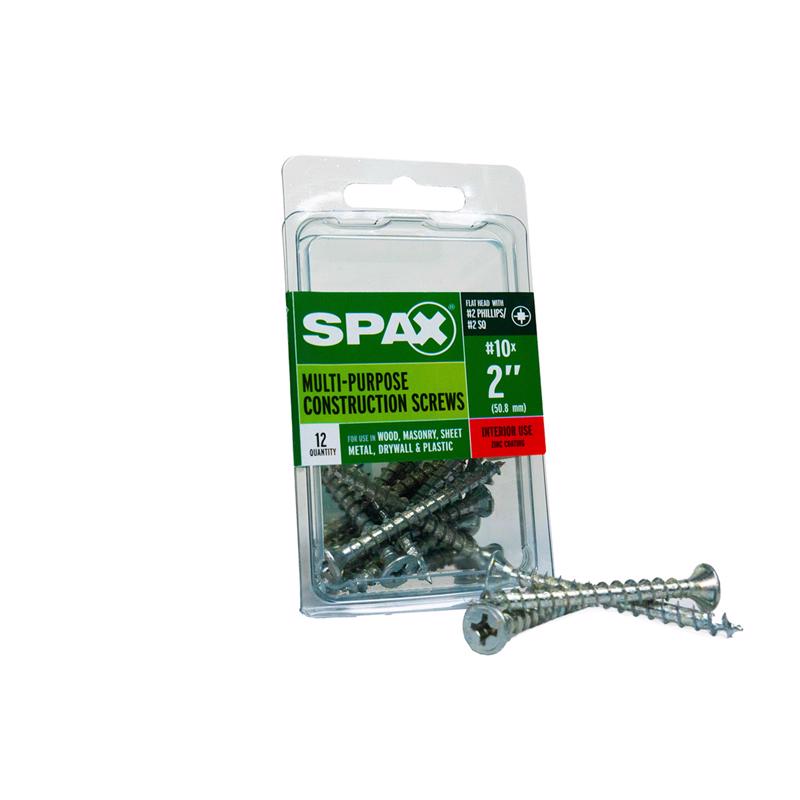 SPAX进口代理批发 SPAX 多材料 10 号标签 X 2 英寸 L Unidrive 平头锯齿状结构螺钉