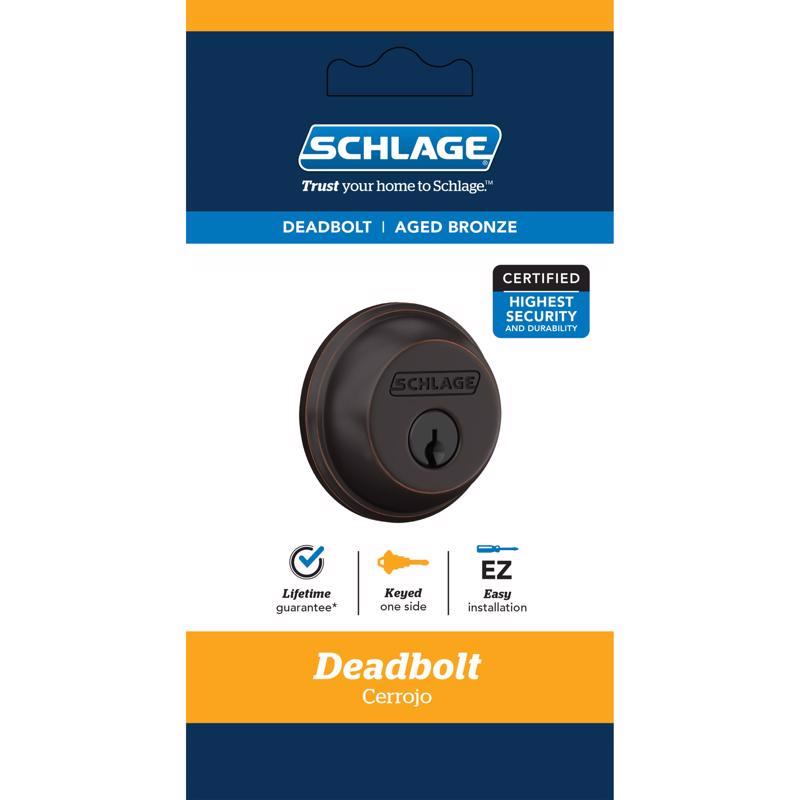 SCHLAGE进口代理批发 Schlage 时效青铜锌单缸锁舌