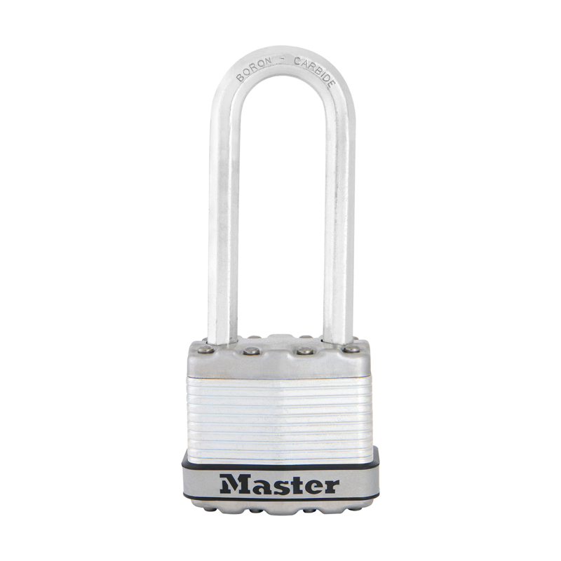 MASTERLOCK进口代理批发 玛斯特锁 1-9/16 英寸 HX 11/16 英寸 WX 1-3/4 英寸 L 钢制双滚珠轴承锁定 耐候性