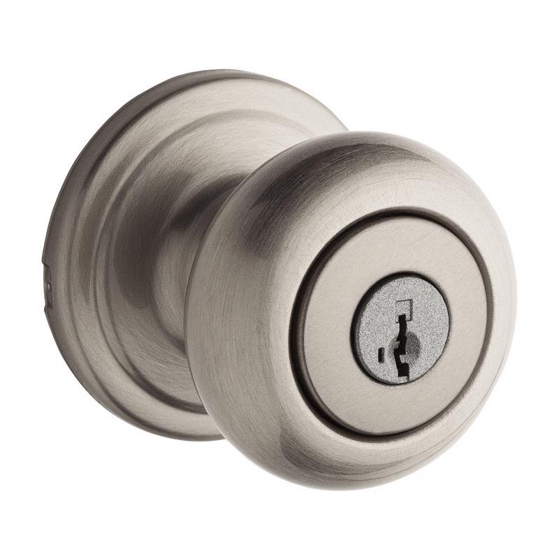 KWIKSET进口代理批发 Kwikset SmartKey Juno 缎面镍入口门把手 KW1 1-3/4 英寸