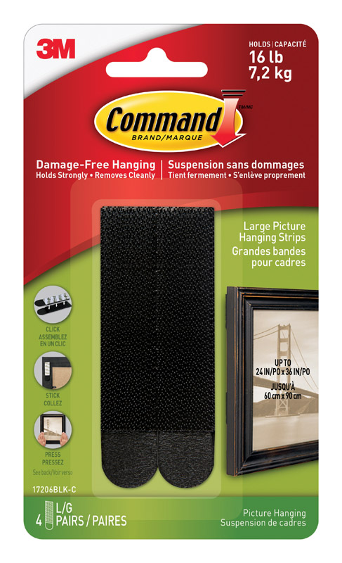 3M Command 4-1/8 in. L Oil Rubbed Bronze Metal Large Forever