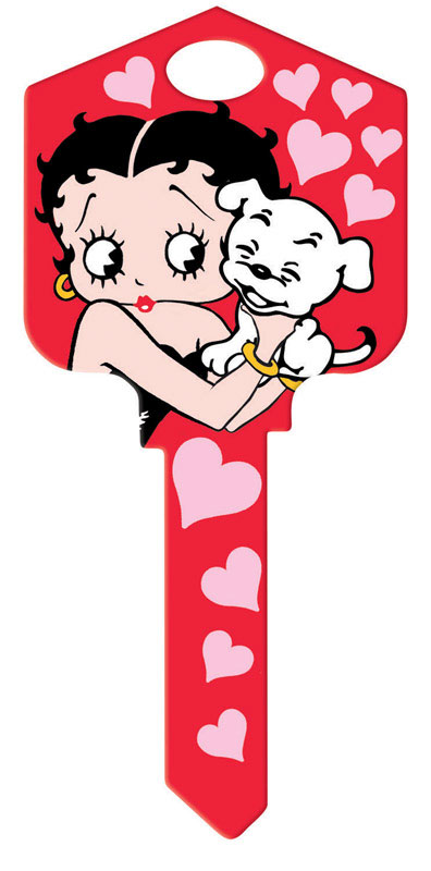 酷牌库|商品详情-HILLMAN进口代理批发 Hillman Betty Boop Pals Forever House Key Blank 66/97 KW1/KW10 单只适用于 Kwikset 和 Titan 锁