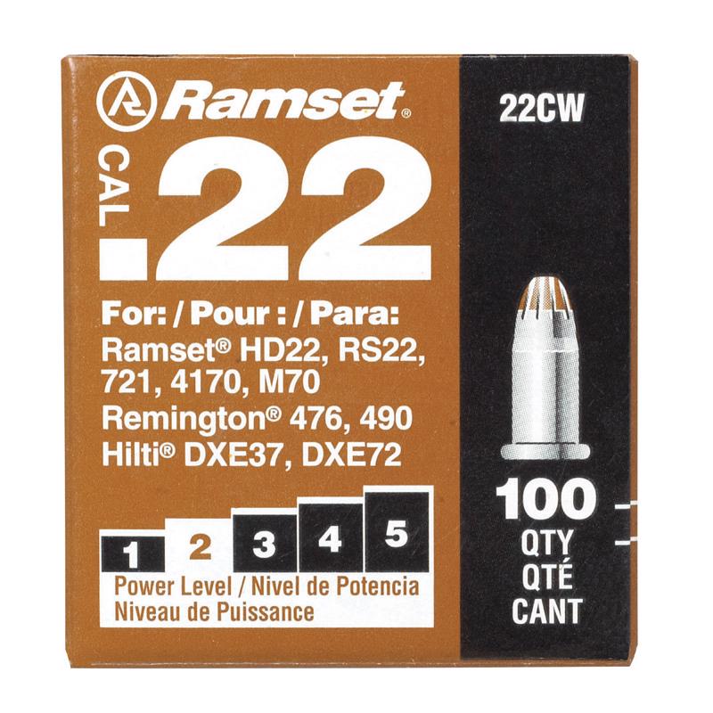 RAMSET进口代理批发 冲压套件 0.22 英寸直径钢粉末负载 100 个/包