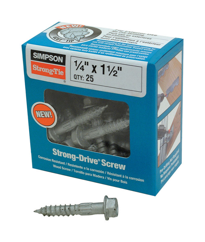 SIMPSON STRONG-TIE进口代理批发 Simpson Strong-Tie Strong-Drive 3 号尺寸 X 1-1/2 英寸 L 星形六角头锯齿结构螺钉