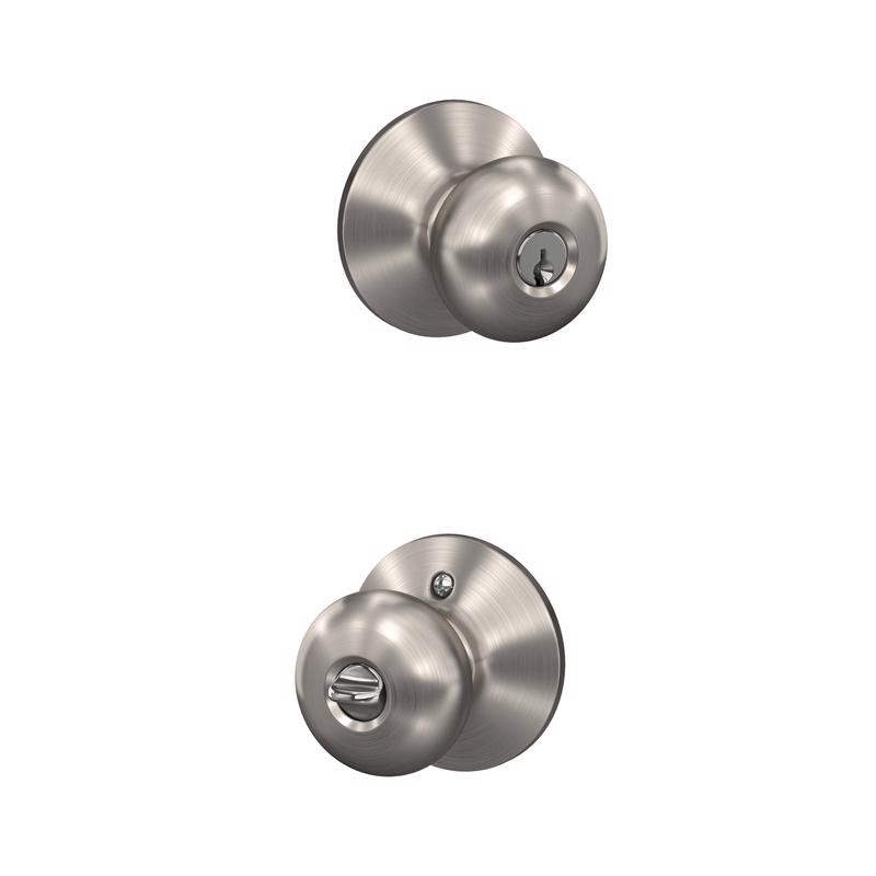 SCHLAGE进口代理批发 Schlage 普利茅斯缎镍入口门把手 1-3/4 英寸