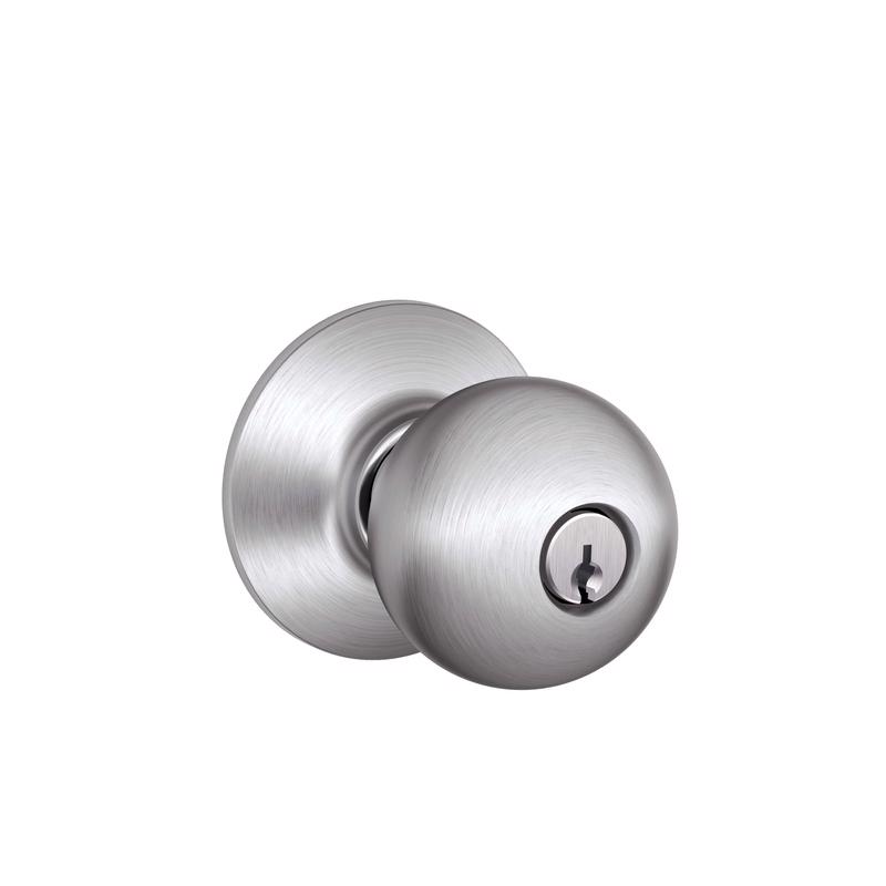 SCHLAGE进口代理批发 Schlage Orbit 缎面镀铬入口门把手 1-3/4 英寸