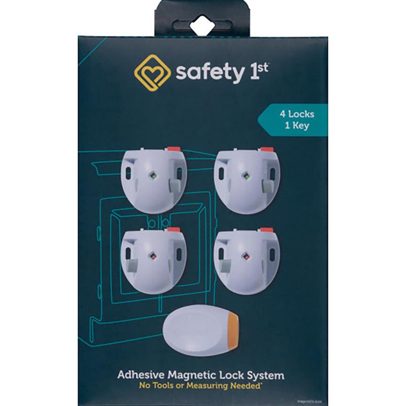 SAFETY 1ST进口代理批发 Safety 1st 白色塑料磁性柜锁 5 件装