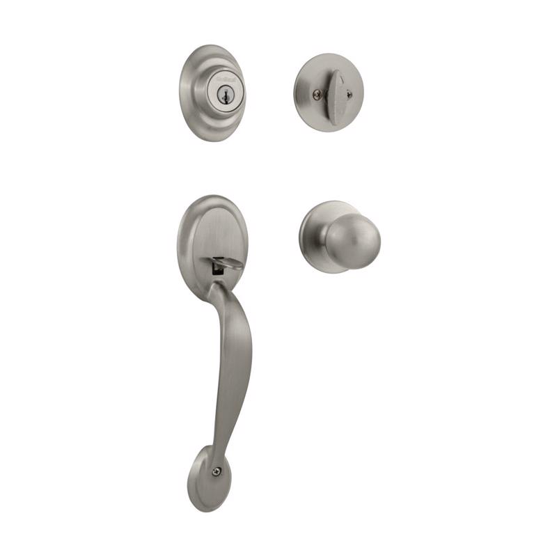 KWIKSET进口代理批发 Kwikset SmartKey Dakota/Polo 缎面镍入口手柄 KW1 1-3/4 英寸