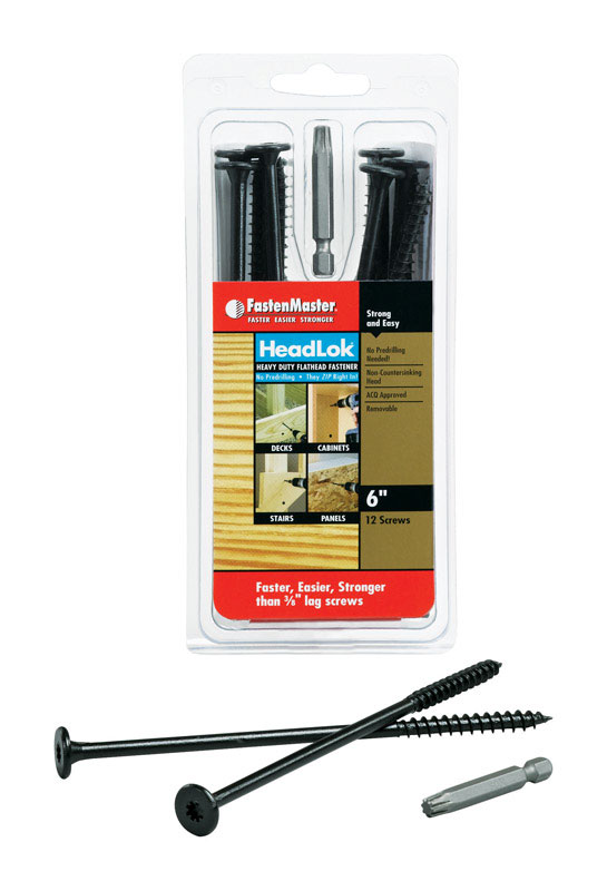 FASTENMASTER进口代理批发 FastenMaster HeadLok 6 英寸 L 型蜘蛛环氧粗木螺钉 12 个装