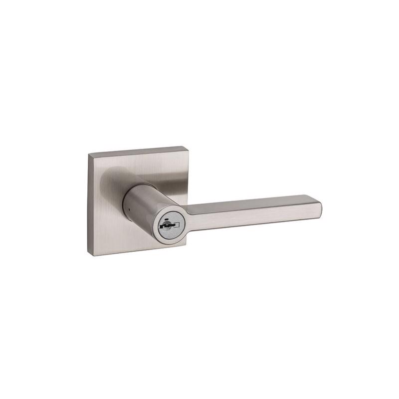 KWIKSET进口代理批发 Kwikset SmartKey 哈利法克斯缎面镍入口锁具 KW1 1-3/4 英寸