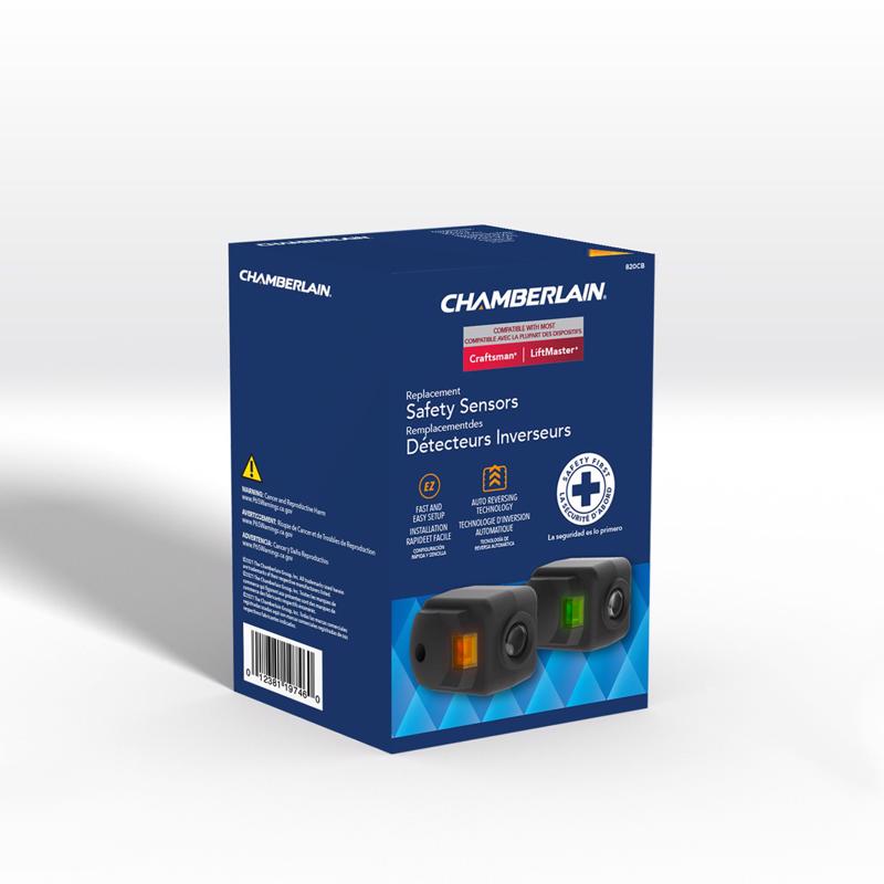 CHAMBERLAIN进口代理批发 Chamberlain 1.25 英寸宽X 2.45 英寸长塑料车库安全传感器