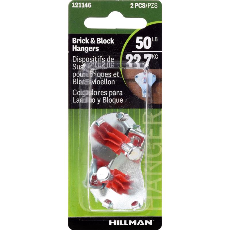 HILLMAN进口代理批发 HILLMAN AnchorWire 镀钢砖画衣架 50 磅 2 件装