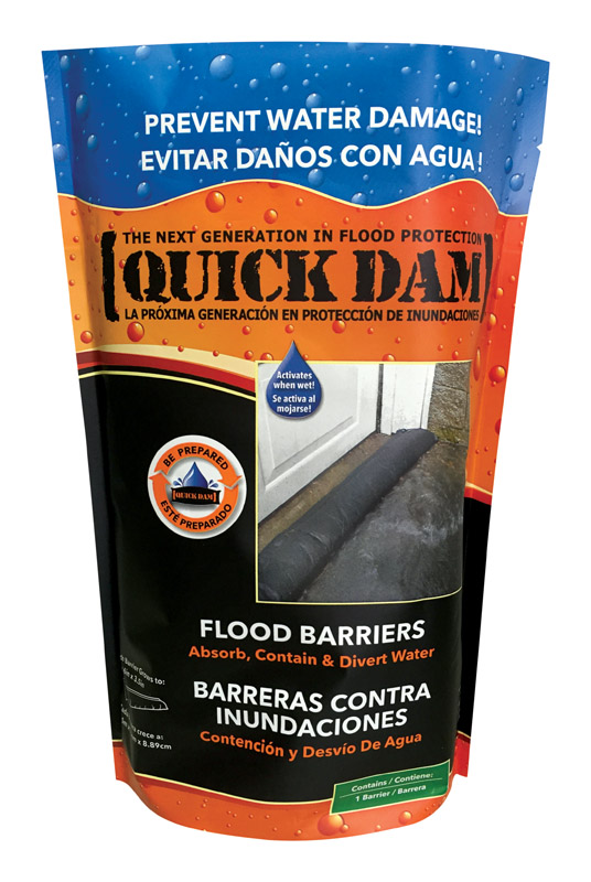 QUICK DAM进口代理批发 Quick Dam 防洪屏障 3.5 英寸 HX 6.5 英寸 WX 60 英寸 L 防洪屏障 1 件装