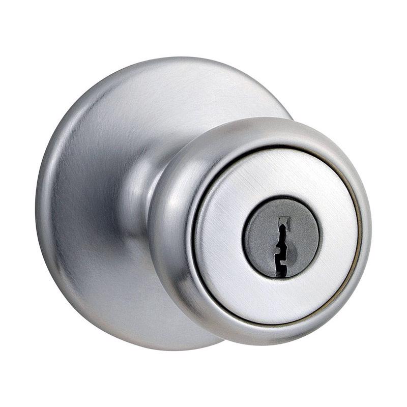 KWIKSET进口代理批发 Kwikset Tylo 缎面镀铬入口门把手 1-3/4 英寸